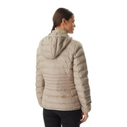 Ea7 Doudoune d'hiver matelassée beige en polyester pour femme, avec capuche, conçue pour un confort optimal par temps froid