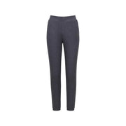 Pantalon de jogging gris foncé slim fit en polaire douce avec taille élastiquée, issu de la collection de combinaisons en coton gris à col rond pour femmes ea7