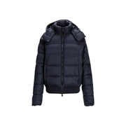 Ea7 Doudoune d'hiver noire à capuche en polyester pour femme, matelassée et zippée.