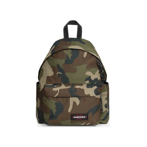 Sac à dos camouflage Eastpak pour homme, vert, marron et beige, avec poche avant zippée, vue de face
