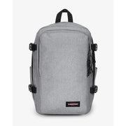 Sac à dos Eastpak pour homme, noir, en polyamide chiné gris, avec sangles et boucles noires, dimensions 40 x 25 x 20 cm