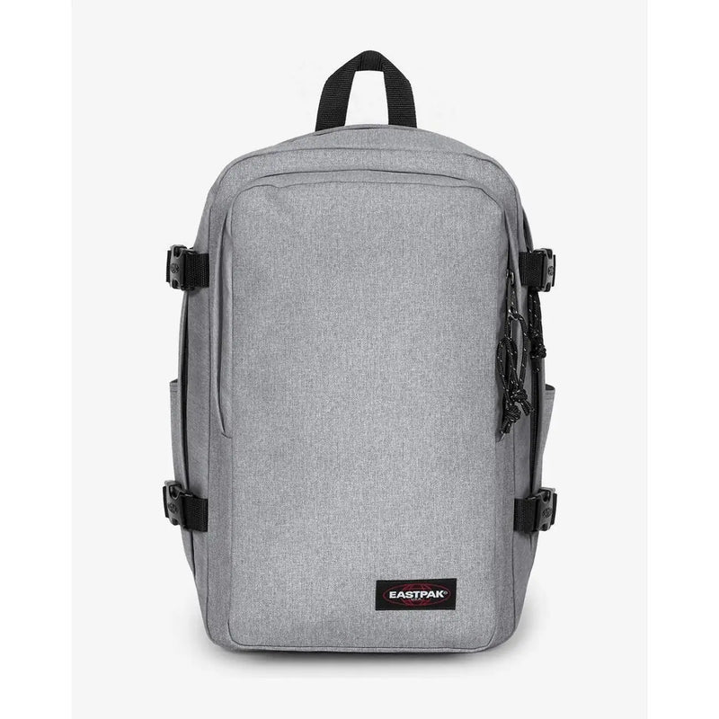 Sac à dos Eastpak pour homme, noir, en polyamide chiné gris, avec sangles et boucles noires, dimensions 40 x 25 x 20 cm