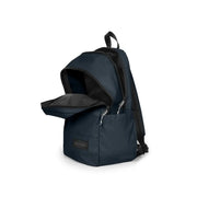 Sac à dos Eastpak pour homme en polyester bleu marine, intérieur noir, fermetures éclair et multiples poches, 45 x 28 x 22 cm