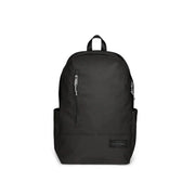 Sac à dos Eastpak noir pour homme en polyester bleu, au design minimaliste et élégant, avec fermetures éclair argentées discrètes et de multiples poches.
