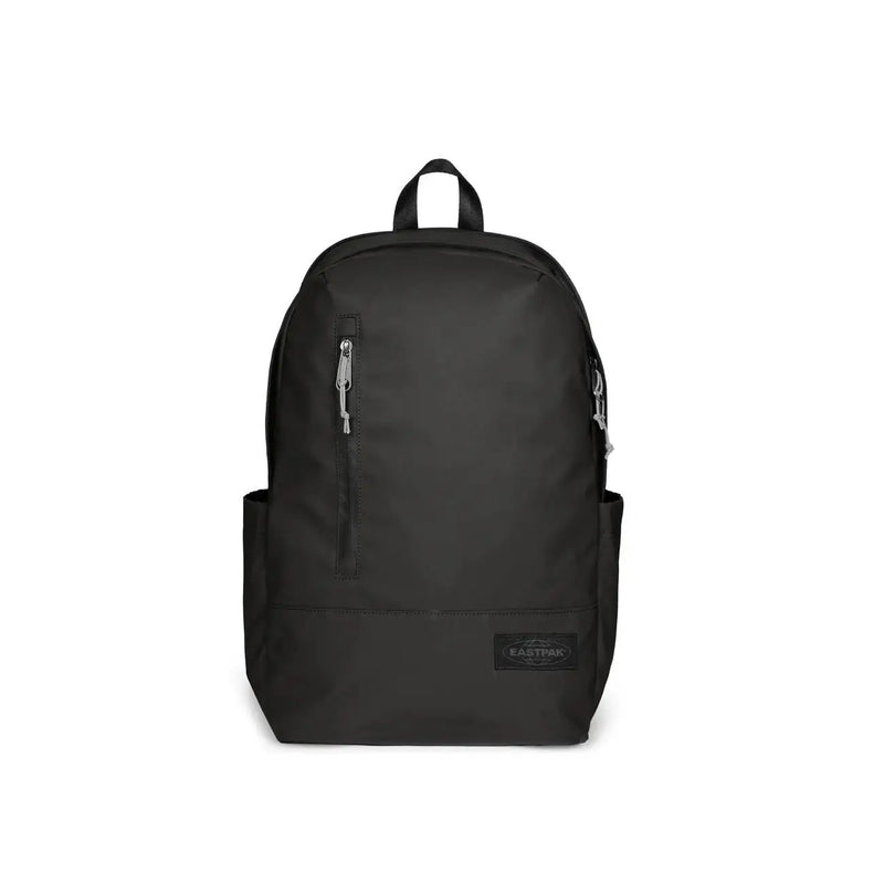 Sac à dos Eastpak noir pour homme en polyester bleu, au design minimaliste et élégant, avec fermetures éclair argentées discrètes et de multiples poches.