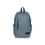 Sac à dos Eastpak pour homme, élégant, en polyester bleu ardoise, avec fermetures éclair et poches noires, dimensions : 45 x 28 x 22 cm.