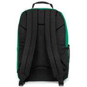 Sac à dos Eastpak pour homme, noir et vert, avec bretelles rembourrées, poche latérale en filet et poche zippée en polyamide, dimensions : 29 x 44 x 28 cm.