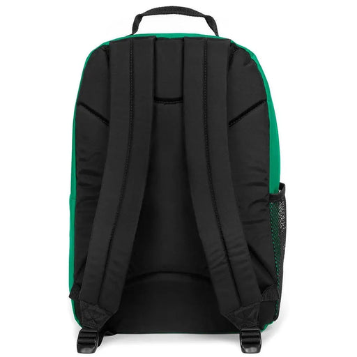 Sac à dos Eastpak pour homme, noir et vert, avec bretelles rembourrées, poche latérale en filet et poche zippée en polyamide, dimensions : 29 x 44 x 28 cm.
