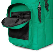 Sac à dos Eastpak pour homme, en polyamide vert, avec fermetures éclair noires et poche latérale en filet, 29 x 44 x 28 cm