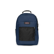 Sac à dos Eastpak pour homme en polyamide bleu marine avec empiècement en filet noir et poche zippée, dimensions : 29 x 44 x 28 cm