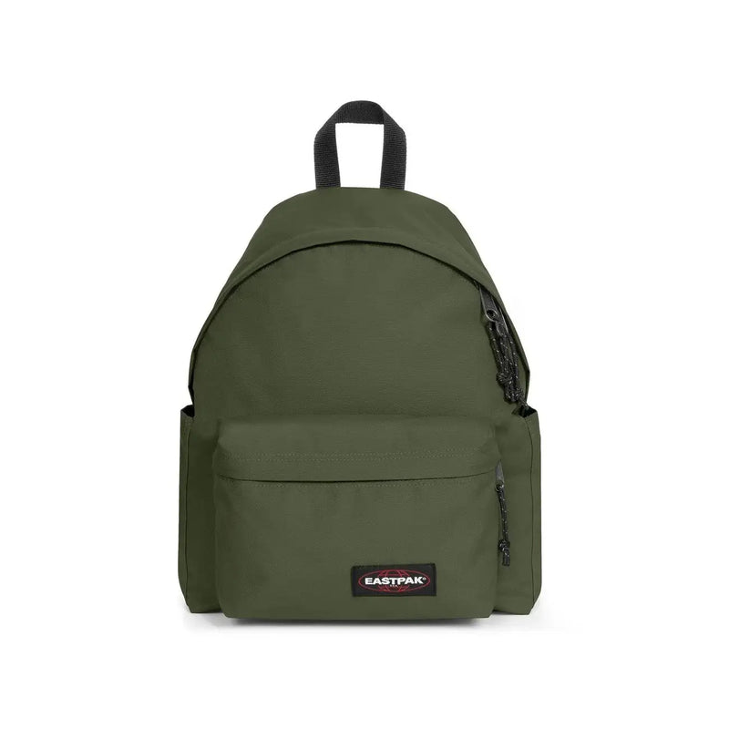 Sac à dos Eastpak pour homme, vert olive, en polyamide, avec fermetures éclair noires et poche avant zippée, 40 x 30 x 18 cm