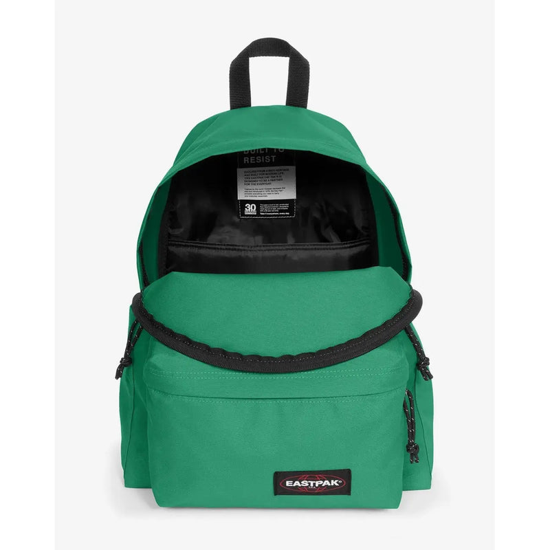 Sac à dos Eastpak vert pour homme, en polyamide avec finitions noires, fermetures éclair et poche zippée, dimensions 40 x 30 x 18 cm