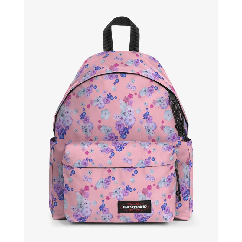 Sac à dos homme Eastpak en polyamide vert à motif floral rose, fermetures éclair et poignée noires, 40 x 30 x 18 cm