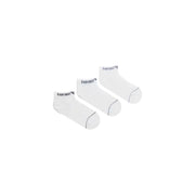 Three-pack of white ankle socks with black trim from Emporio Armani White Mens Underwear collection