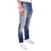 Faded blue denim jeans displayed in a product image for Faded Blue Denim Jeans