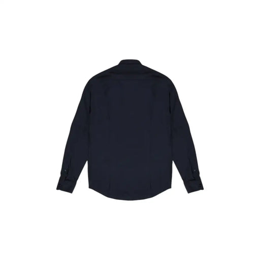 Chemise homme Fashion Brand, élégante chemise bleu marine foncé à manches longues, boutonnée, avec col classique et poignets finis.