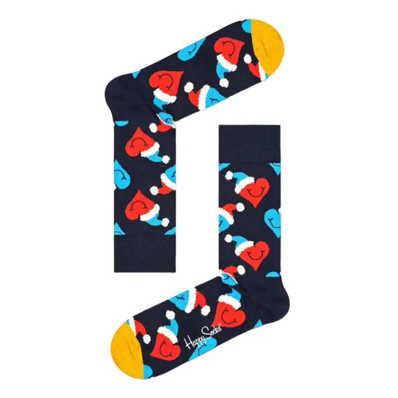 Festive Heart Patterned Socks featuring vibrant heart designs for holiday celebrations