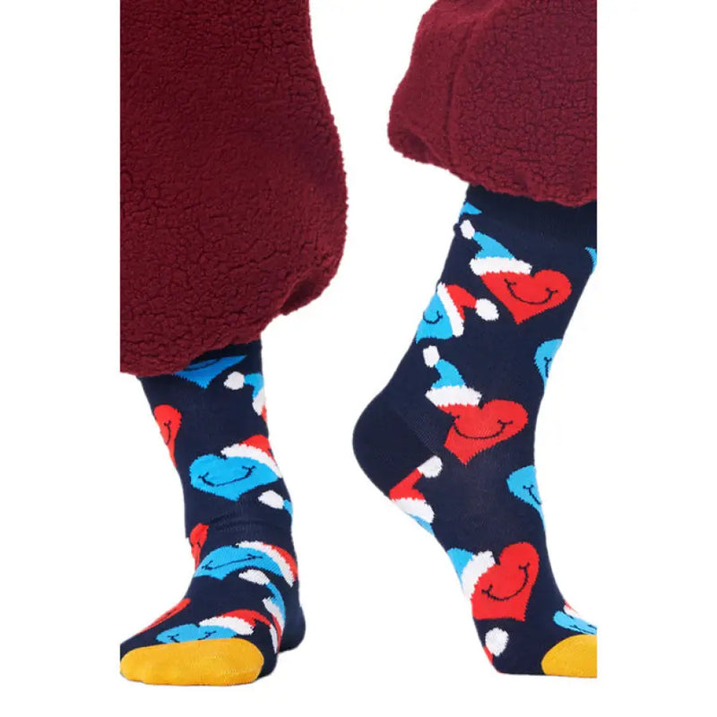 Festive Heart Patterned Socks featuring a vibrant heart design for the holiday season
