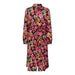Floral print long-sleeved belted waist shirt dress - Jacqueline De Yong Women Dress