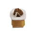Fuzzy brown and white platform sandal from Emu Australia Women’s Beige Leather Flats