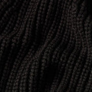 Bonnet G-Star pour homme, en maille côtelée noire avec motif à mailles entrelacées, vue de face