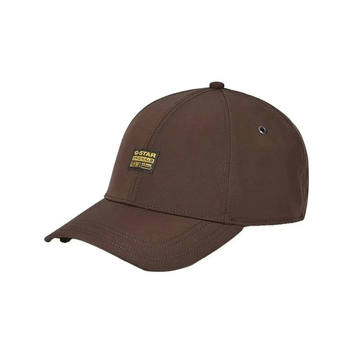 Casquette G-Star marron pour homme, avec calotte structurée et détails de couture, vue de face