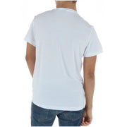 G-Star hommes t-shirt T-shirt blanc à col rond et manches courtes 100 % coton, avec un design simple.