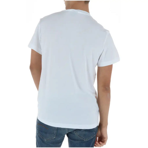 G-Star hommes t-shirt T-shirt blanc à col rond et manches courtes 100 % coton, avec un design simple.