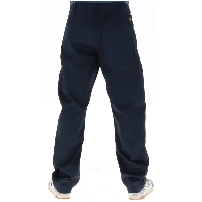 Pantalon de travail G-Star bleu marine foncé pour homme, en coton, coupe droite classique et détails de surpiqûres discrets.