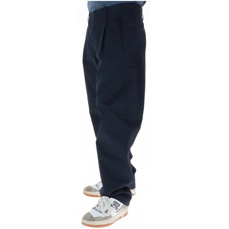 Pantalon chino G-Star pour homme, bleu marine foncé, en coton, coupe droite, coutures apparentes, taille printemps-été BD