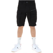 Short G-Star D26214 pour homme, noir, avec plusieurs poches cargo et fermeture éclair latérale, vue de face