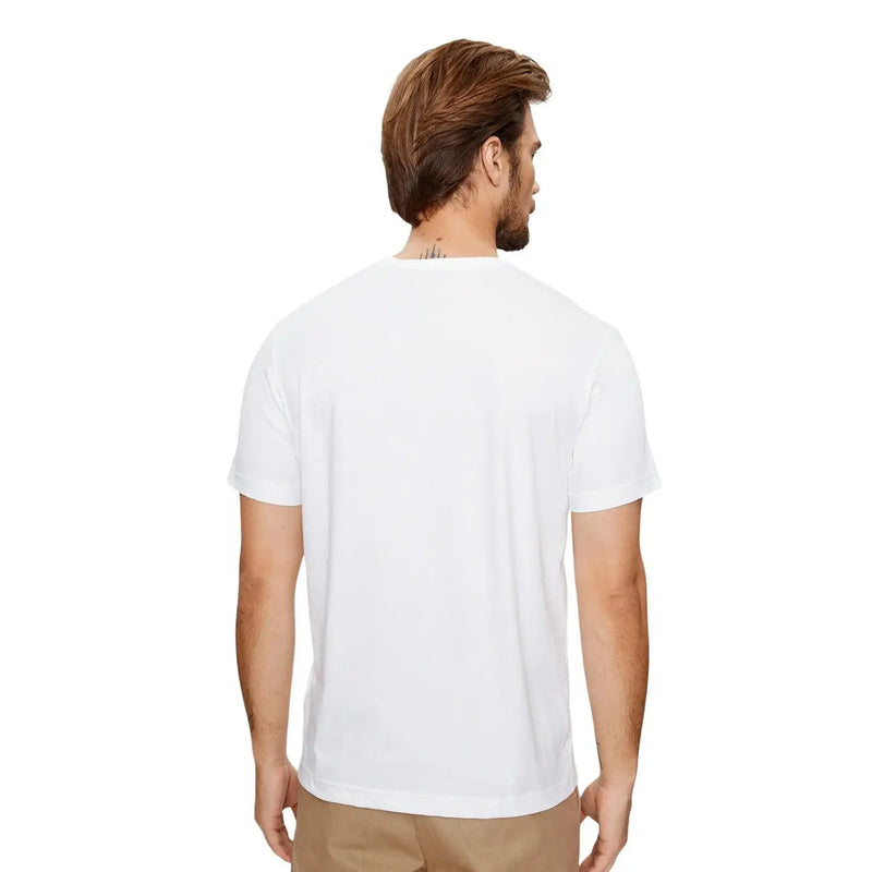 White cotton crew-neck t-shirt with short sleeves by Gant for men made of 100 cotton material