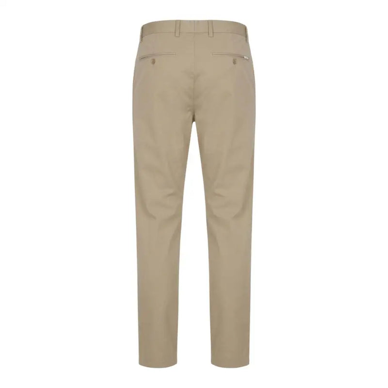 Pantalon chino kaki pour homme Gant, coupe droite, style classique, avec surpiqûres discrètes en coton.