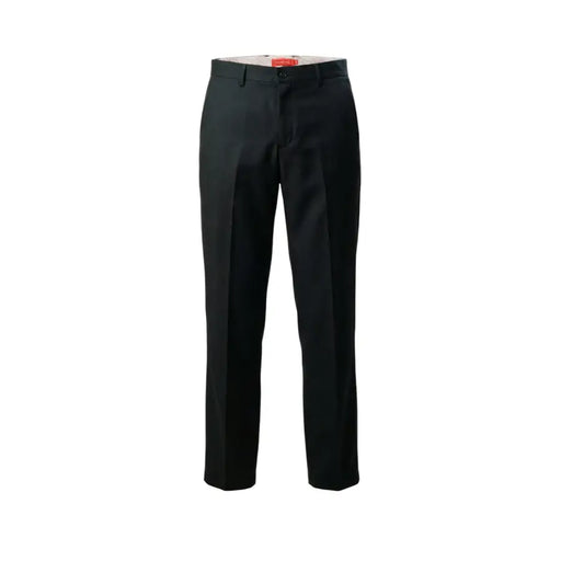 Gianni Lupo Pantalon noir pour homme en polyester viscose, coupe droite et pli discret sur le devant