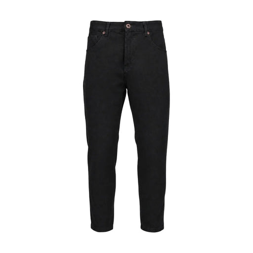 Coton noir gianni lupo Pantalon pour homme en jean noir à jambes droites avec fermeture à boutons argentés