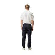 Jean slim en coton stretch bleu foncé pour homme par gianni lupo montrant le verso avec des poches classiques