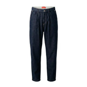 Gianni lupo Jean homme bleu en coton stretch coupe slim, pantalon en denim indigo foncé avec taille élastiquée