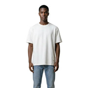 Gianni Lupo T-shirt homme blanc à col rond, 100 % coton, coupe décontractée et logo discret en bas à gauche.