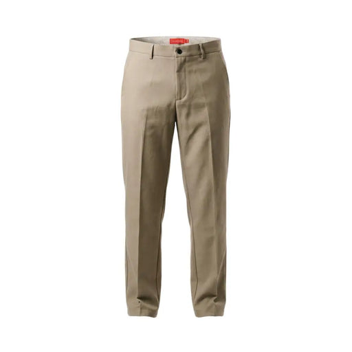 couleur kaki Gianni Lupo Pantalon pour homme à coupe droite, confectionné en tissu stretch polyester viscose