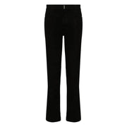 Jean Givenchy homme en coton noir, coupe slim, denim stretch, pantalon droit élégant avec surpiqûres discrètes