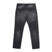 Jean Givenchy homme en coton gris, fabriqué en Italie, taille IT 44810, dos apparent, denim noir délavé et usé, poches classiques