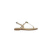 Gold-colored Guess Women Sandals with Bow and Buckle, stylish thong design