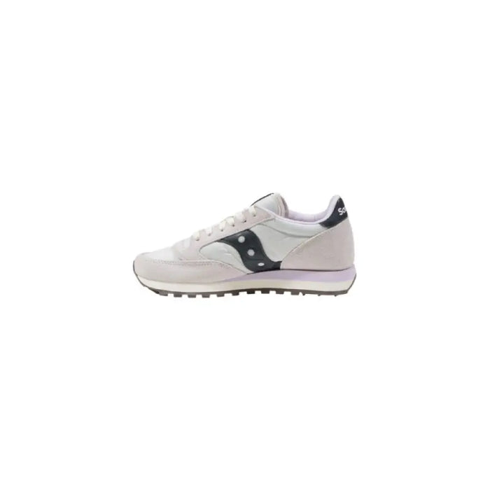 Gray and black running shoe displayed in White and Black Saucony Sneaker product image
