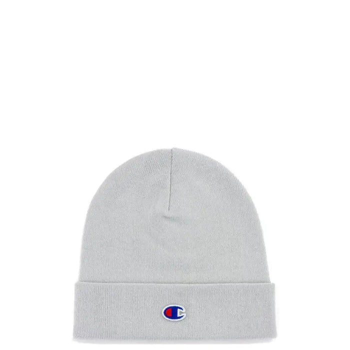 Gray Champion beanie on display with Champion Women’s Pink Cap in 100% Polyester