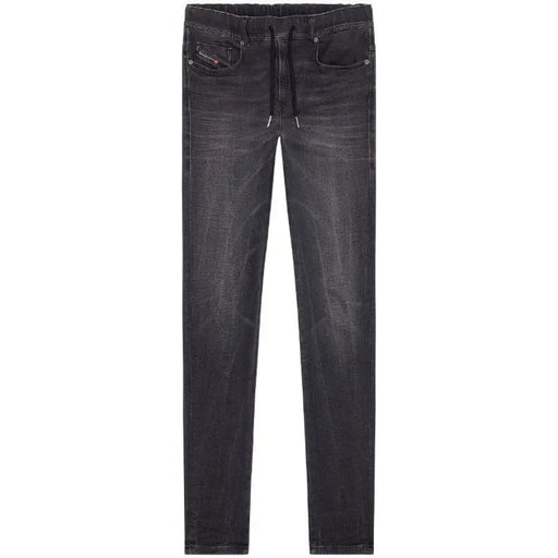 Gray denim drawstring pants from Gray Drawstring Denim Jeans product line