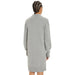Gray knit sweater dress featuring CK logo for stylish comfort and elegance