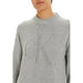 Gray knit sweater dress featuring CK logo for stylish casual wear