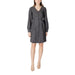 Gray long-sleeved button-down dress displayed in Blue Long Sleeve Denim Dress product image