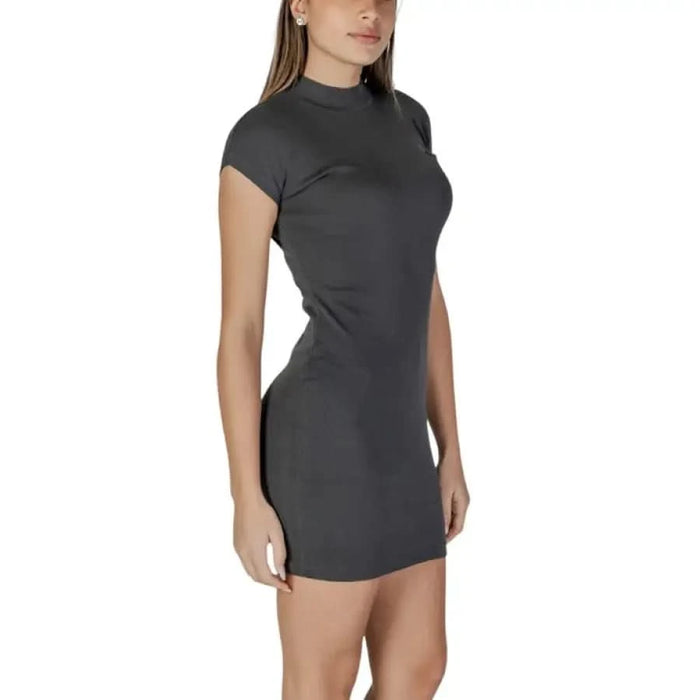 Form-fitting gray mini dress from Calvin Klein Jeans for women