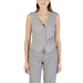Gray sleeveless vest and pants set displayed in the product Gray Sleeveless Vest and Pants Set